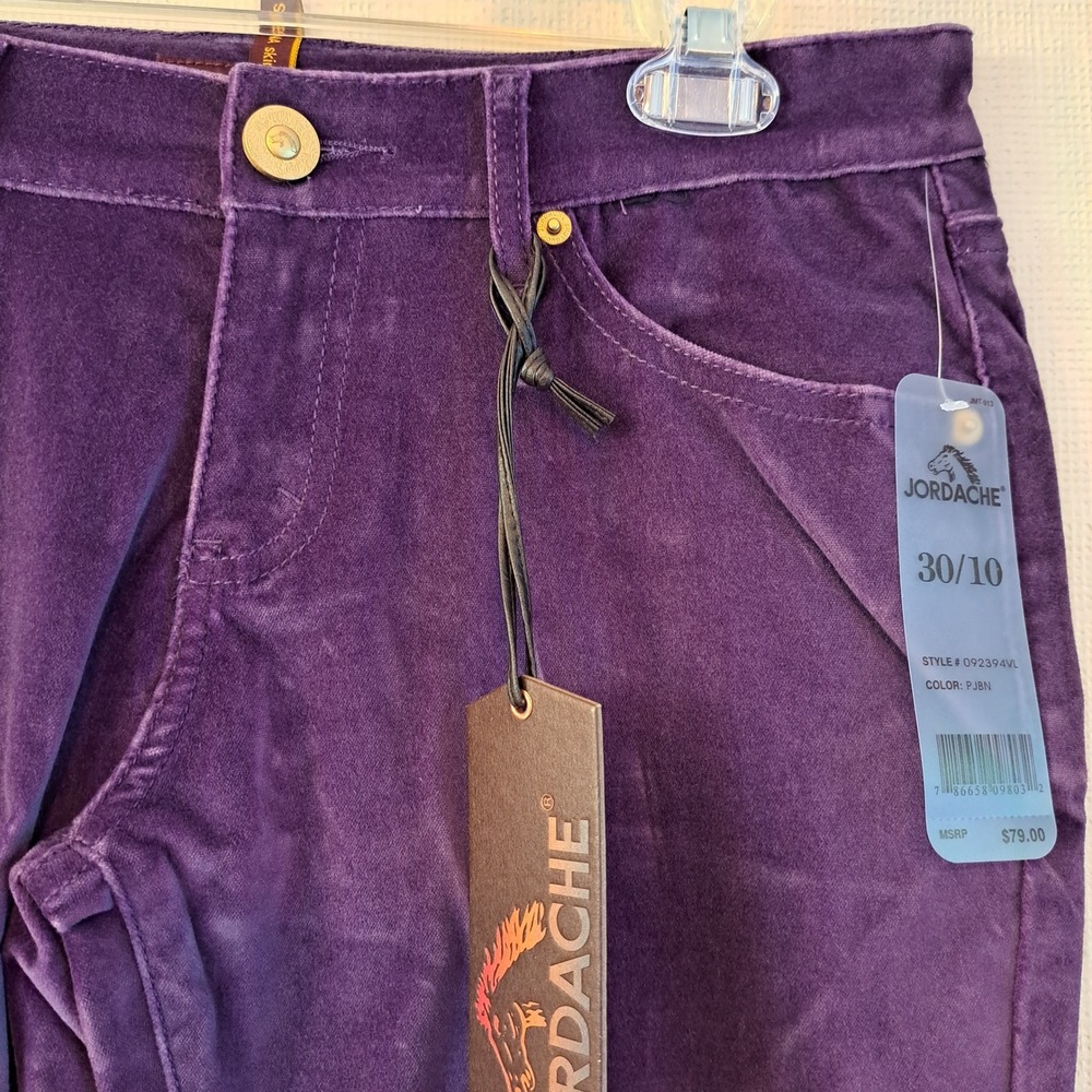 Jordache Purple Jelly Bean Velvet Women's 30/10 Sienna Skinny Pants NWT 1410-442 - Picture 3 of 11